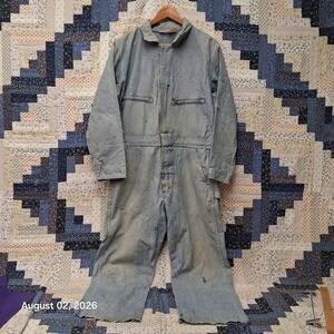 True Vintage Key Imperial Mens Herringbone Coveralls Size 40 Short Talon 60s